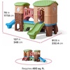 image:imageStep2 Clubhouse Climber Playset for Kids Jungle Gym with Elevated Playhouse Outdoor Backyard Playground Set Two Toddler Slides Ages 2 to 6 Years OldClimber