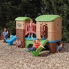 image:imageStep2 Clubhouse Climber Playset for Kids Jungle Gym with Elevated Playhouse Outdoor Backyard Playground Set Two Toddler Slides Ages 2 to 6 Years OldClimber