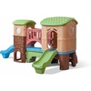 image:imageStep2 Clubhouse Climber Playset for Kids Jungle Gym with Elevated Playhouse Outdoor Backyard Playground Set Two Toddler Slides Ages 2 to 6 Years OldClimber
